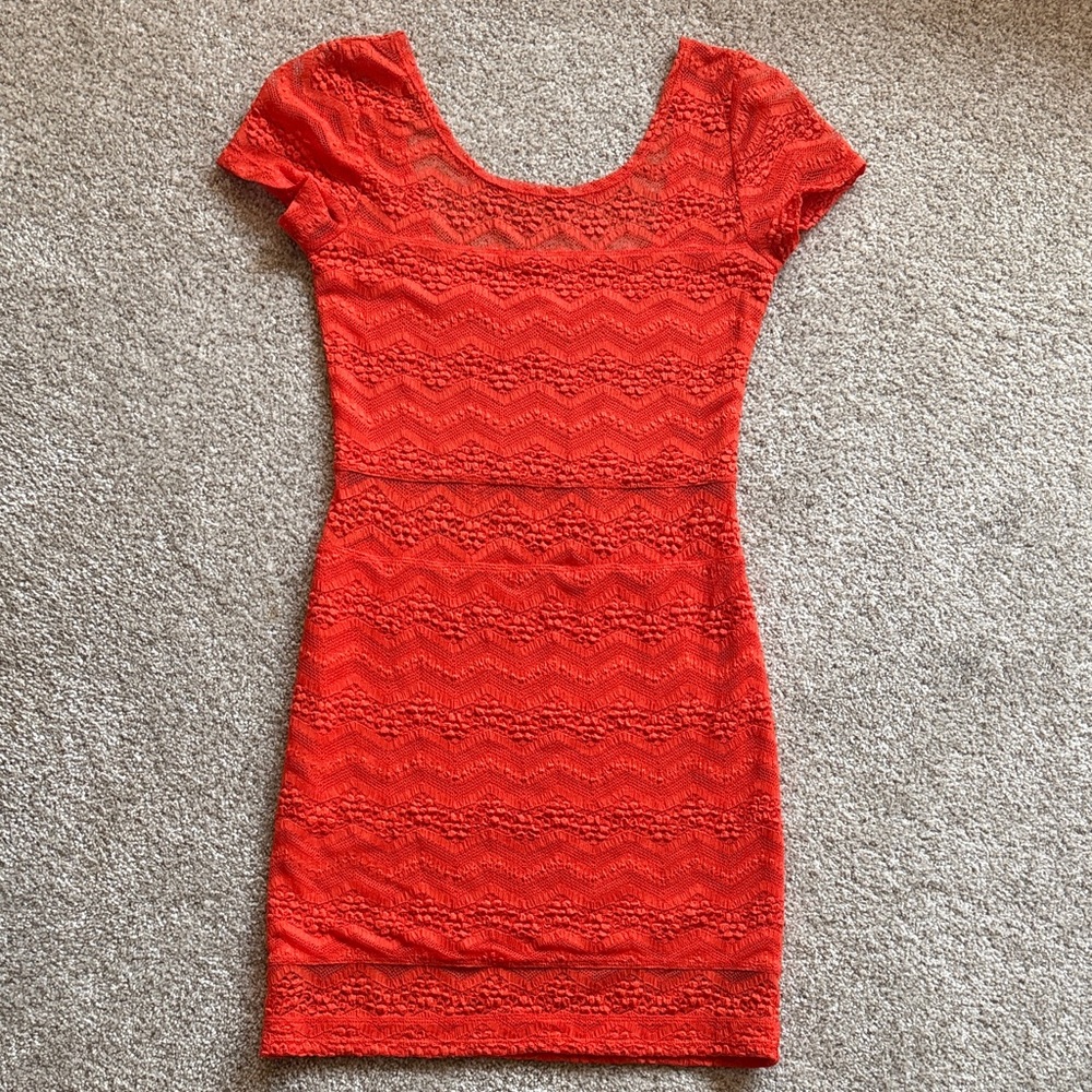 Free People Scarlet Lace Mini Dress